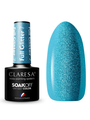 Claresa UV/LED Gellak 5ml Full Glitter 7 Blue