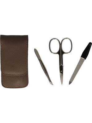 Erbe Solingen 3-delige Manicure Etui Taupe (ERBE9208)