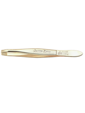 Erbe Solingen Pincet Verguld gebogen 8CM (ERBE92314)