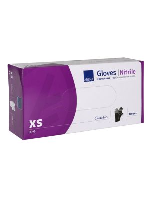 Abena Poedervrije Nitrile Handschoenen Maat Extra Small 100 stuks Zwart