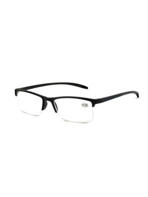 Spectrum Leesbril Zwart Rechthoekig Half Randloos 3.50