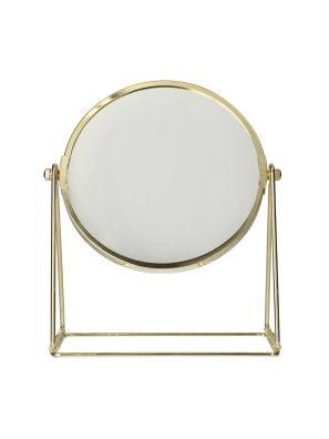 Spiegel op Frame Voet goud 22cm 3x vergrotend