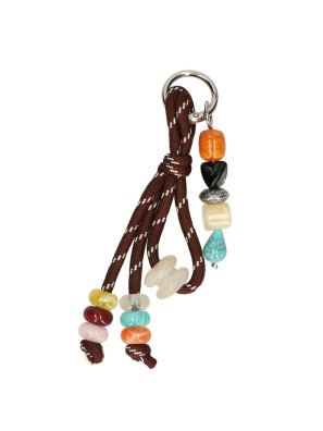 Bag Charm Bruin Met Kralen