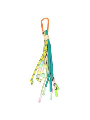 Bag Charm Oranje Met Gekleurde Kralen