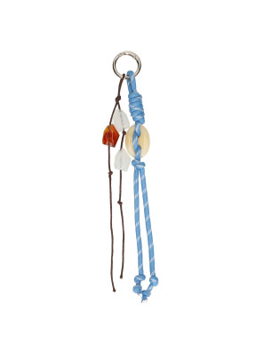 Bag Charm Blauw Touw Met Steentjes