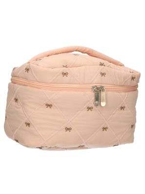 Beautycase Strikjes Zalm 24cm x 17cm