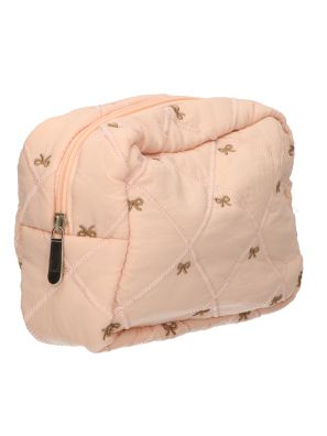 Beautybag Strikjes Zalm 22cm x 15cm