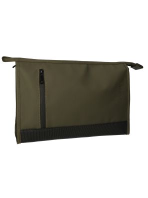 Toilettas Rubberen Bodem Donker Groen 30cm x 19,5cm