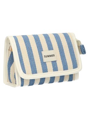 Spiegeltas Summer Blauw Gestreept 17cm x 11cm