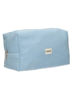 Toilettas Rib Waterdicht Blauw 24,5cm x 18,5cm