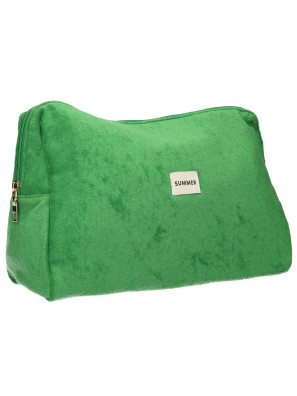 Toilettas Badstof Groen 28cm x 20cm