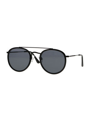 Spectrum Zonnebril Double Bridge Zwart Smoke Glas Heren