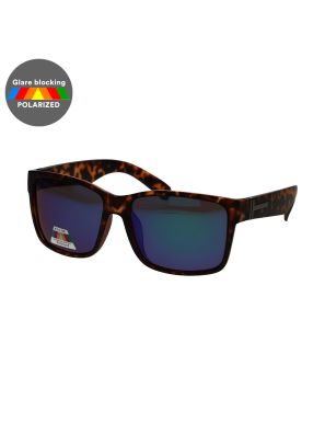 Spectrum Polarized Zonnebril Vierkant Tortoise Blauw/GroenUnisex
