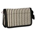 Spiegeltas Stripe Zwart Creme 16.5x11cm