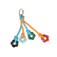 Bag Charm Blauw/Oranje Met Bloem