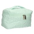 Beautycase Bloemen Turquoise 24cm x 17cm