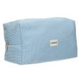 Toilettas Rib Waterdicht Blauw 24,5cm x 18,5cm