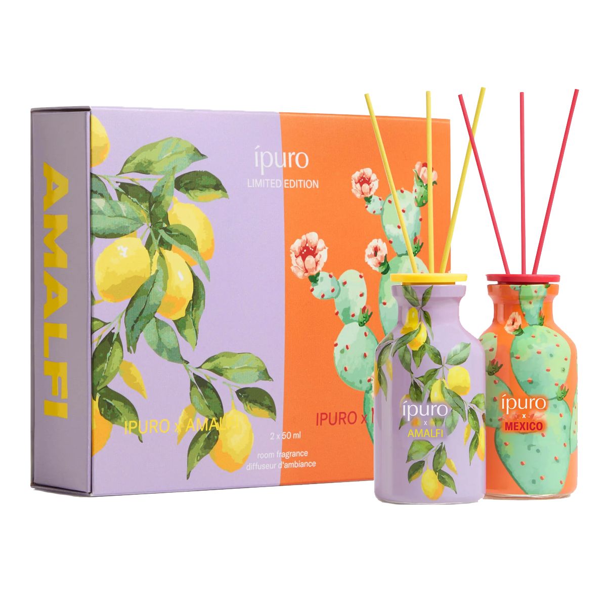IPuro geurdiffuserset amalfi & mexico 2x50ml afbeelding