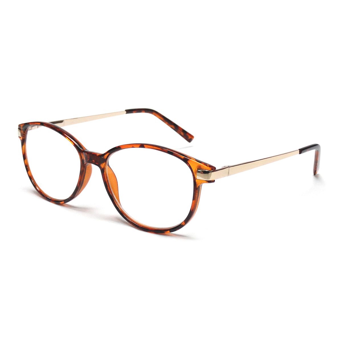 Spectrum leesbril havanna/ goud 3.00 klassiek rond afbeelding
