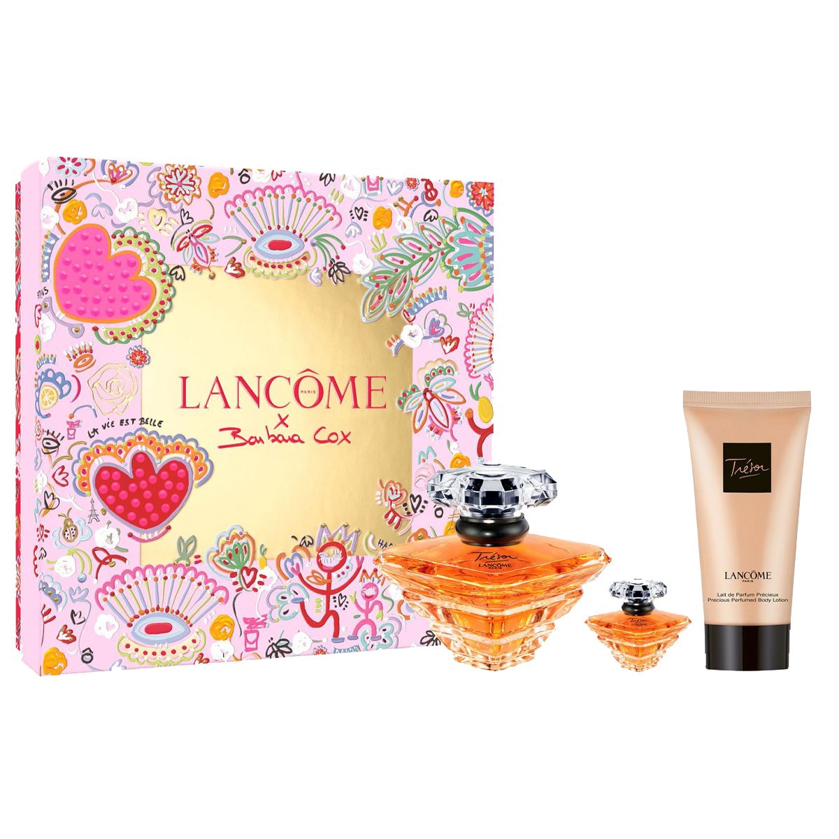 Lancome Lancôme tresor geschenkset eau de parfum 30ml + bodylotion 50ml + edp mini 7,5ml afbeelding