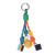 Bag Charm Oranje/Blauw Met Gekleurd Blokje