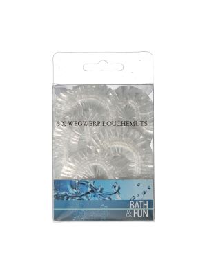 Bath & Fun Douchemuts Wegwerp 5 Stuks Transparant