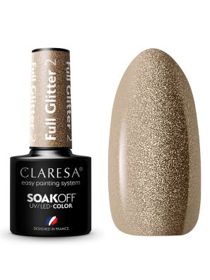 Claresa UV/LED Gellak 5ml Full Glitter 2 Bronze