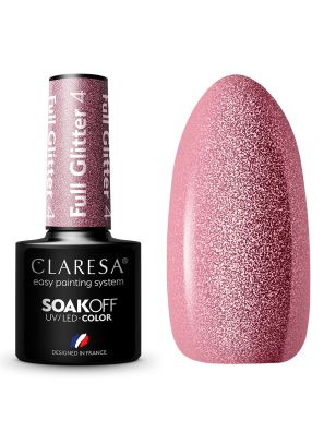 Claresa UV/LED Gellak 5ml Full Glitter 4 Cool Pink