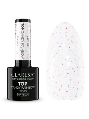 Claresa Top Coat No Wipe Candy Rainbow 5ml