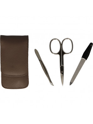 Erbe Solingen 3-delige Manicure Etui Taupe (ERBE9208)
