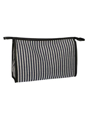 Toilettas Stripe Blauw Creme 30x20cm