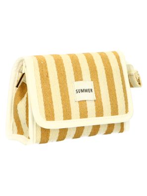 Spiegeltas Summer Geel Gestreept 17cm x 11cm