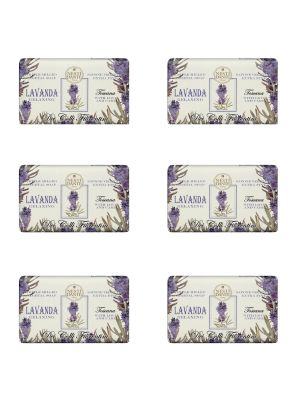 6 Stuks Nesti Dante Fiorentini Lavanda Zeep 250gr.