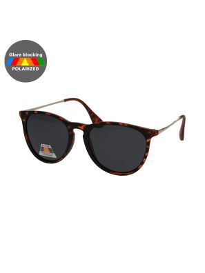 Spectrum Polarized Zonnebril Rond Tortoise Goud Grijs Dames