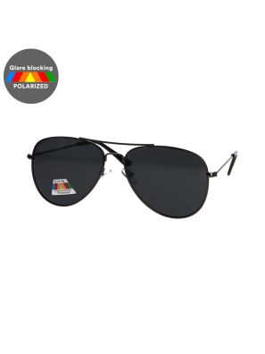 Spectrum Polarized Zonnebril Piloot Zwart Grijs Heren